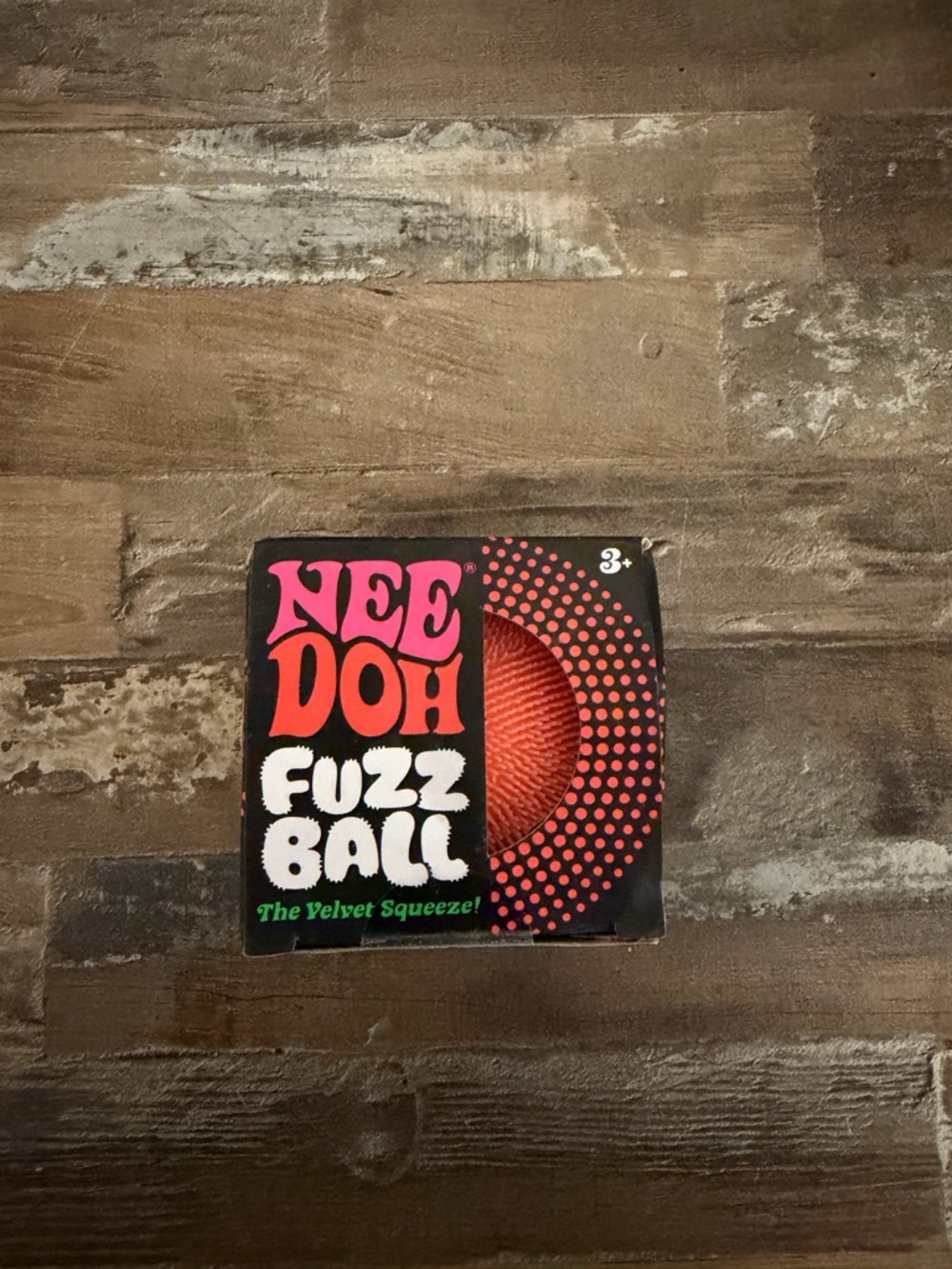 Nee Doh Fuzz Ball Velvet Squeeze Toy - Orange